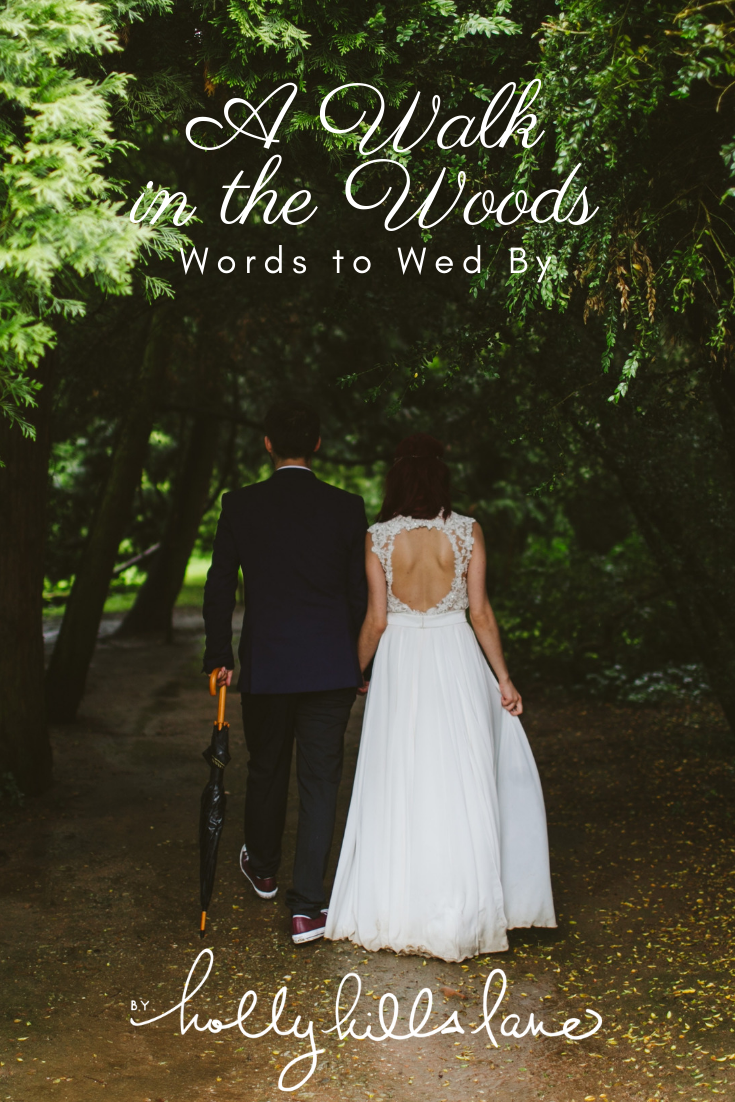 Jen Bell's Holly Hills Lane and Walt Whitman Words to Wed By Outside