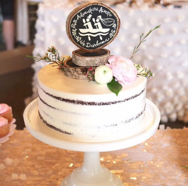 Kayak Couple Wedding Cake Topper