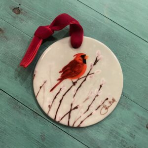 Cardinal Ceramic Ornament